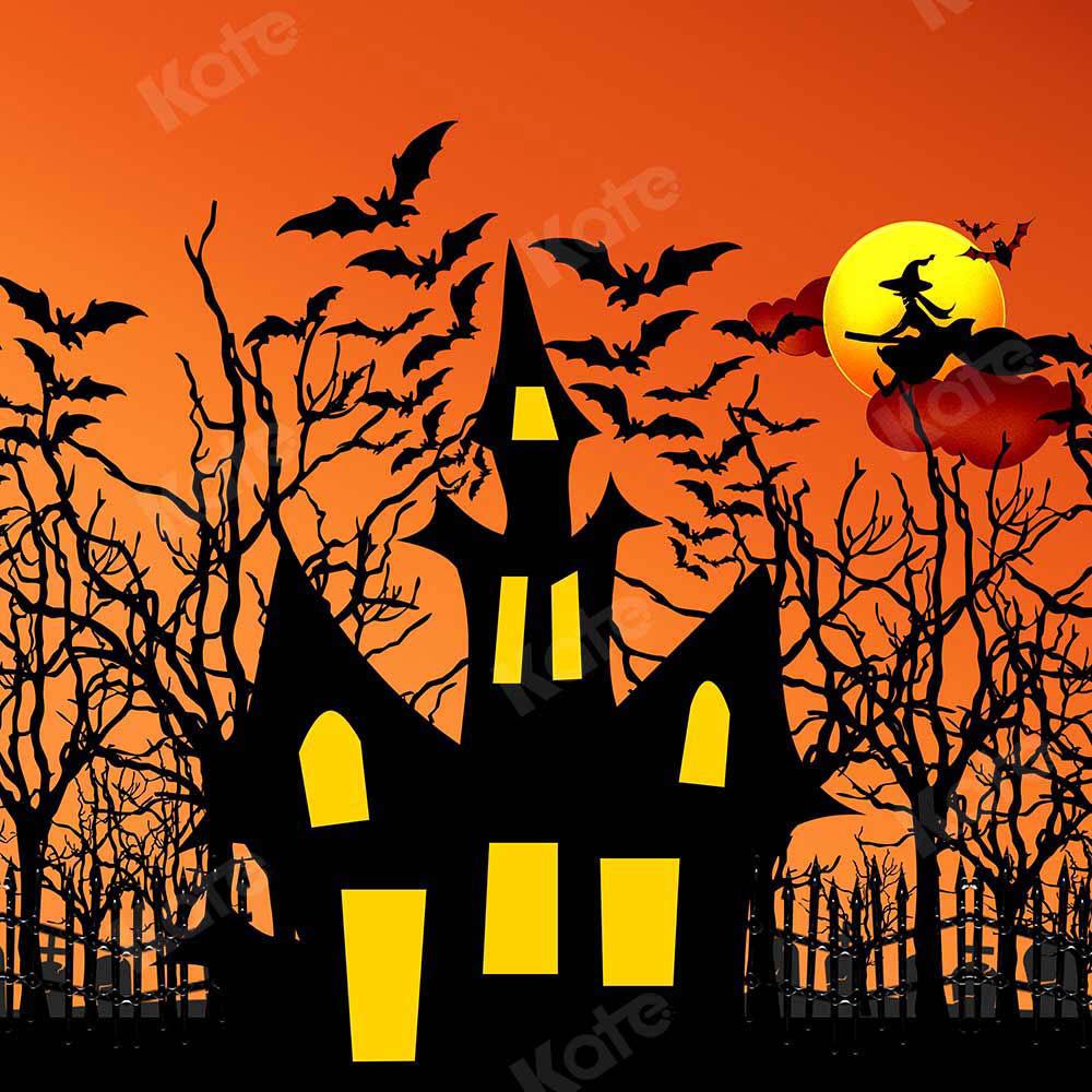Kate Halloween Hexe Herbst Schloss Hintergrund von Chain Photography - Kate Backdrop.de