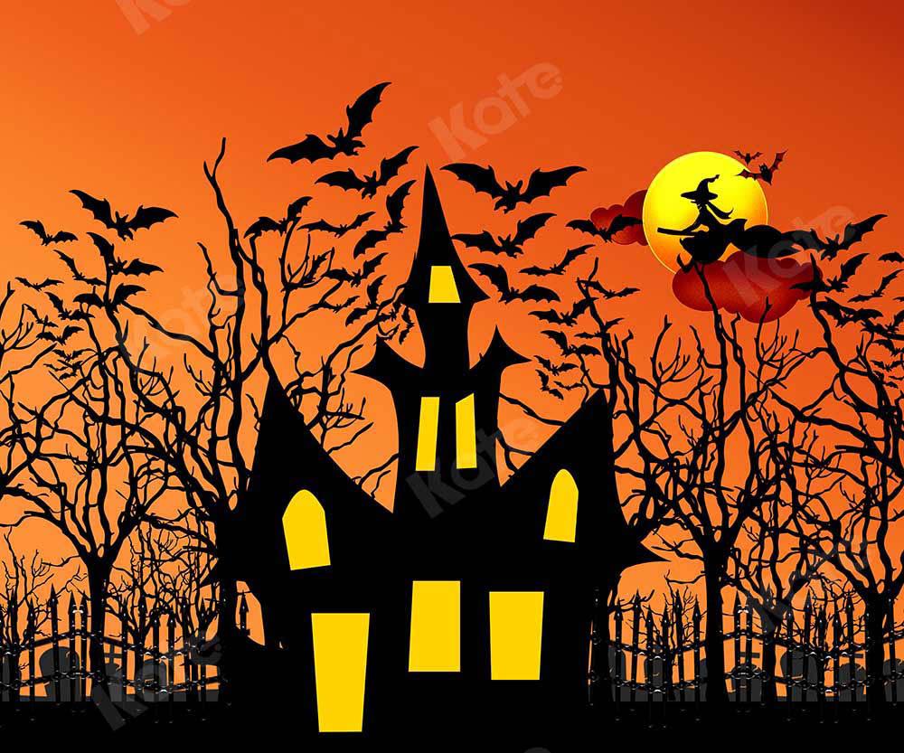 Kate Halloween Hexe Herbst Schloss Hintergrund von Chain Photography - Kate Backdrop.de