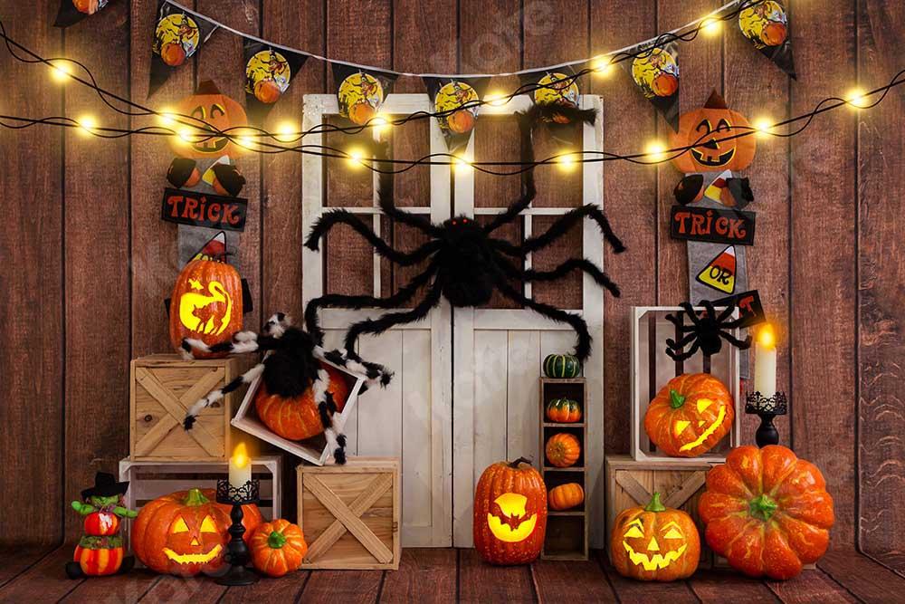 Kate Halloween Herbst Kürbis Spinne Thanksgiving Hintergrund von Emetselch - Kate Backdrop.de