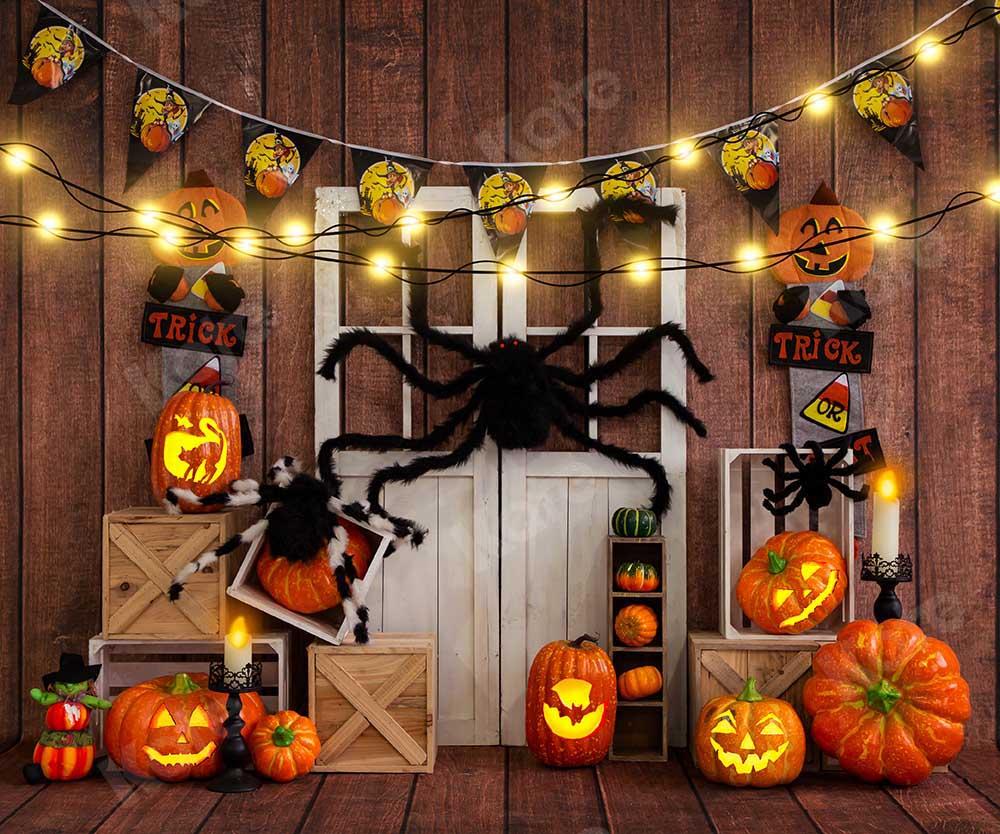 Kate Halloween Herbst Kürbis Spinne Thanksgiving Hintergrund von Emetselch - Kate Backdrop.de