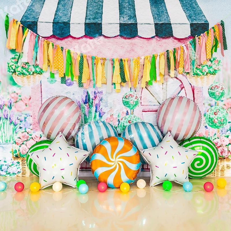 Kate Blumen Laden Ballons Cake Smash Geburtstag von Emetselch - Kate Backdrop.de