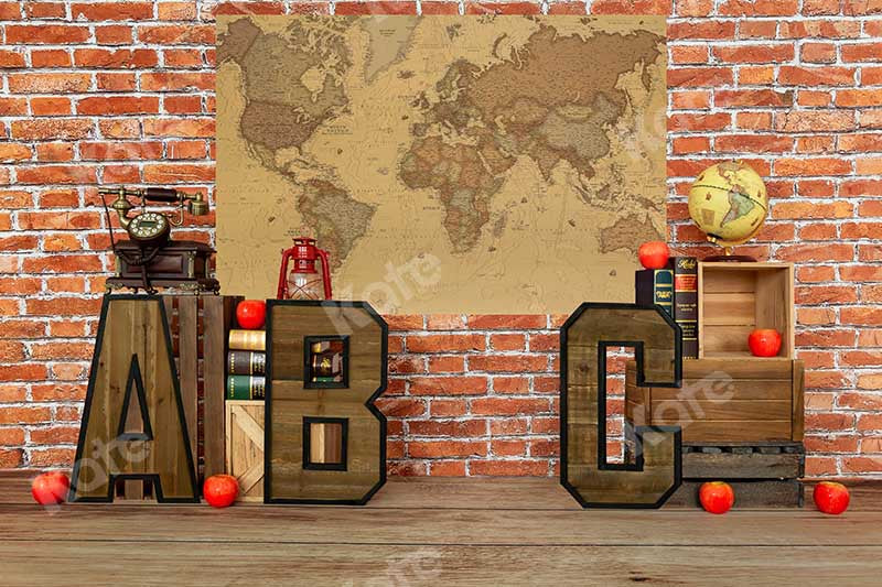 Kate Schulanfang Schule Karte Retro Hintergrund von Emetselch - Kate Backdrop.de