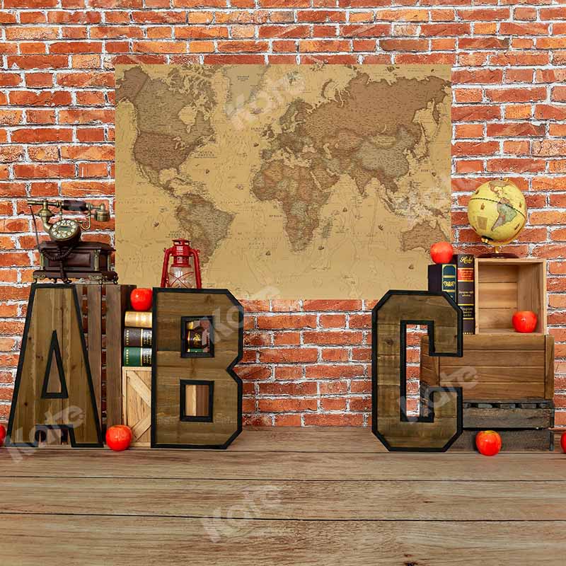 Kate Schulanfang Schule Karte Retro Hintergrund von Emetselch - Kate Backdrop.de