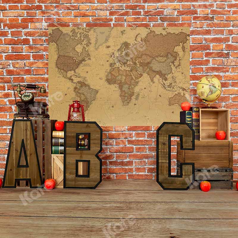 Kate Schulanfang Schule Karte Retro Hintergrund von Emetselch - Kate Backdrop.de