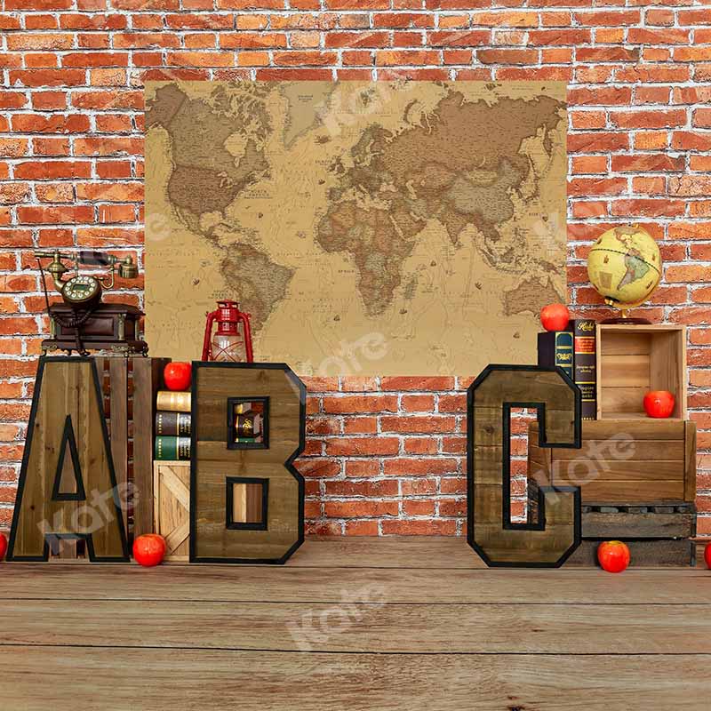 Kate Schulanfang Schule Karte Retro Hintergrund von Emetselch - Kate Backdrop.de