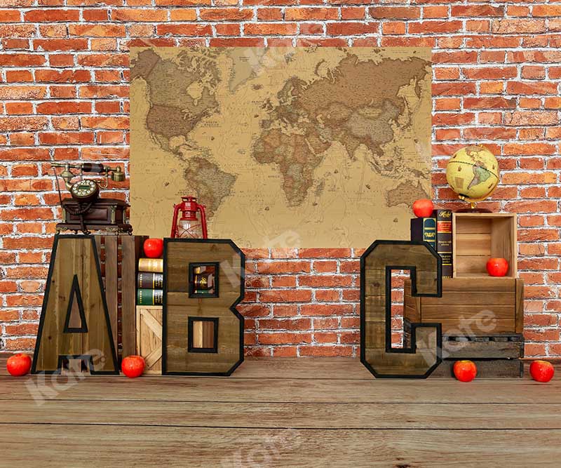 Kate Schulanfang Schule Karte Retro Hintergrund von Emetselch - Kate Backdrop.de