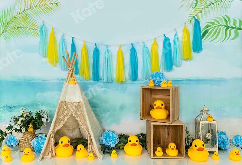 Kate Baby Shower Ente Sommer Strand Hintergrund von Emetselch - Kate Backdrop.de