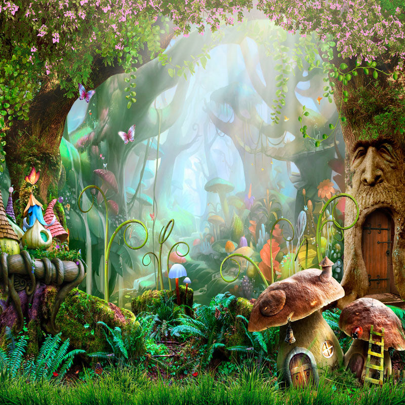 Kate Kinder Märchen bunte Wald Landschaft Geburtstag Hintergrund - Kate Backdrop.de