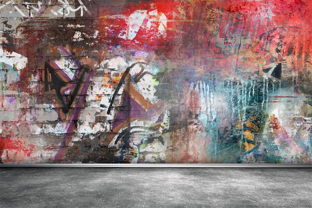 Kate Bunte Backstein Graffiti Wand Hintergrund Fotografie - Kate Backdrop.de
