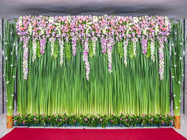 Katebackdrop:Kate Wedding Backdrop Pink Flowers Wall Photo Background