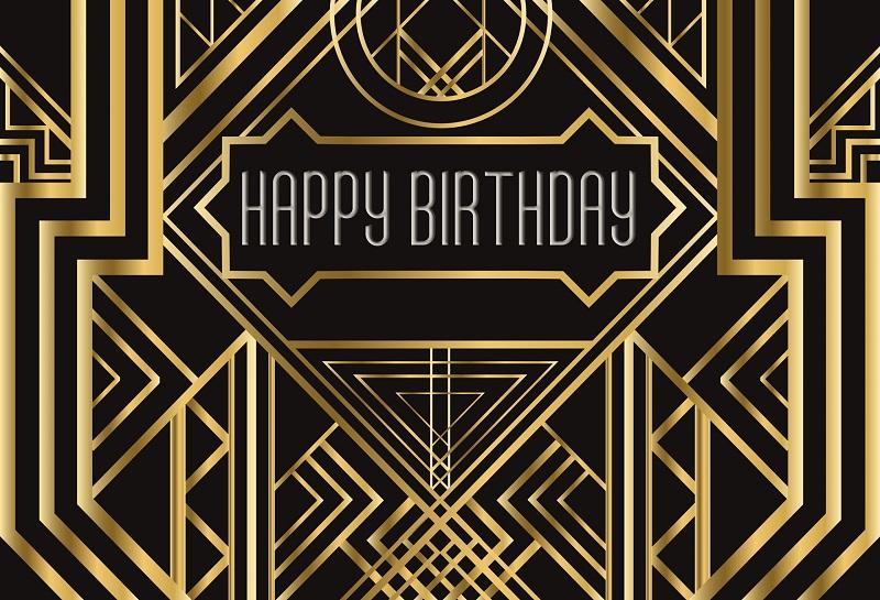 Kate Alles Gute zum Geburtstag Geometrische Hintergrund fotografie Der große Gatsby personalisiert