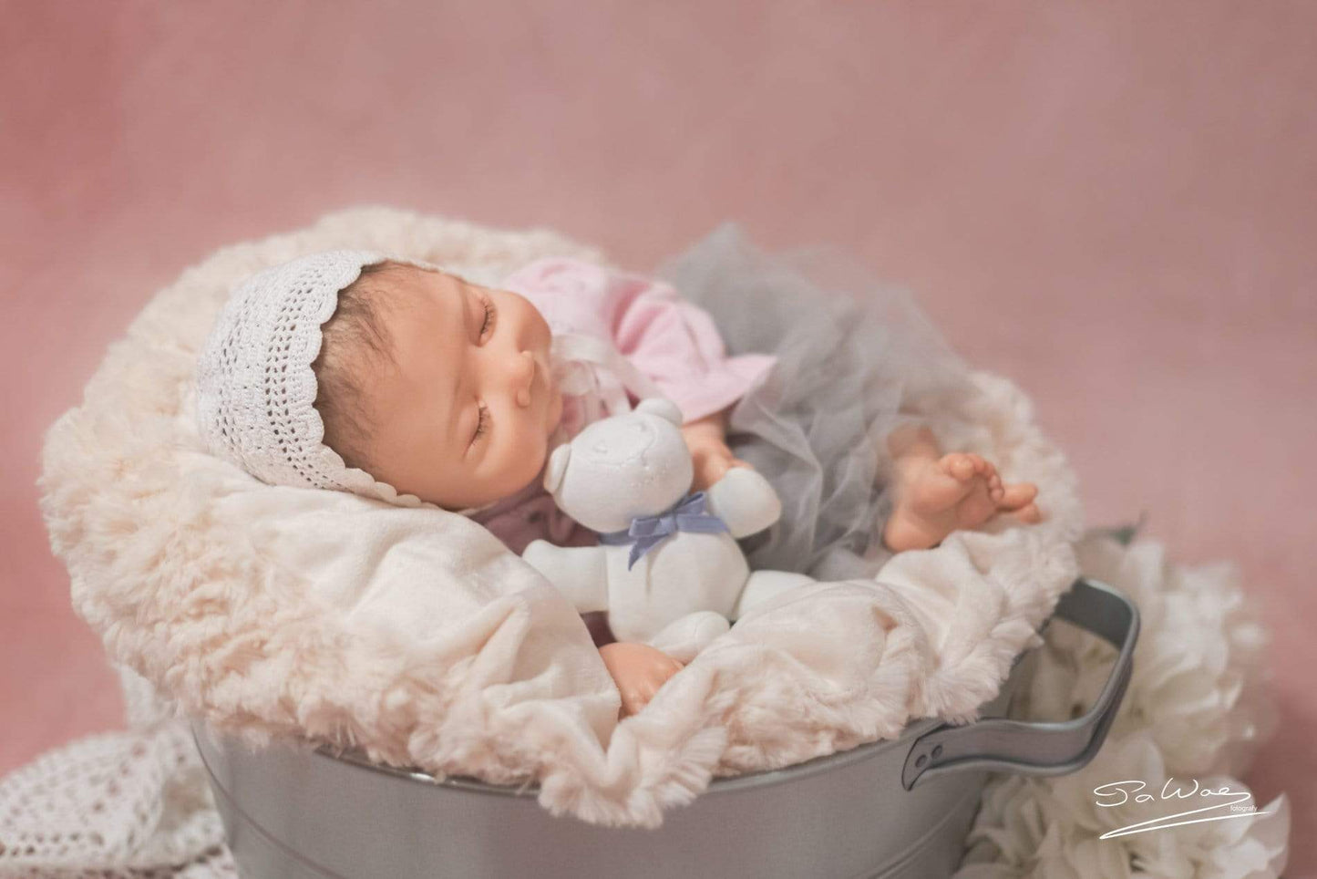 Kate Kunst Rosatöne Textur Hintergrund von Veronika Gant - Kate Backdrop.de