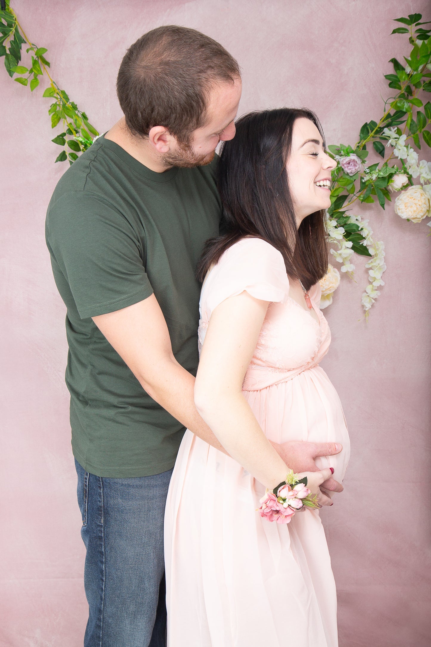 Kate Kunst Rosatöne Textur Hintergrund von Veronika Gant - Kate Backdrop.de