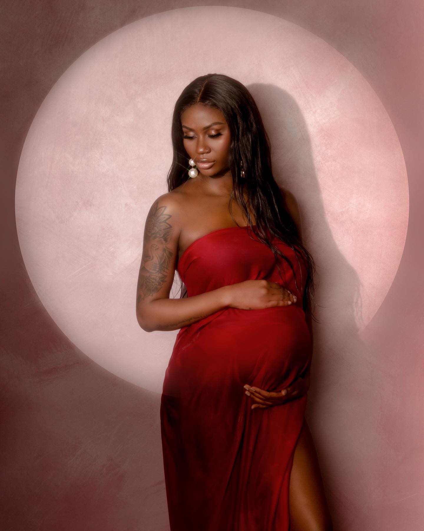 Kate Kunst Rosatöne Textur Hintergrund von Veronika Gant - Kate Backdrop.de