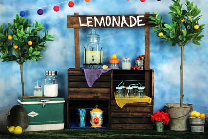 Kate Wenn das Leben Ihnen Zitronen gibt Sommer-Hintergrund entworfen von Arica Kirby - Kate Backdrop.de