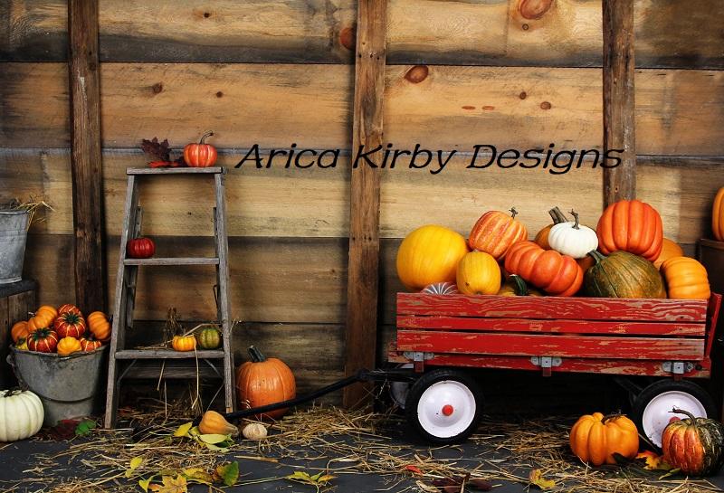 Kate Pumpkin Harvest Backdrop Herbst und Halloween von Arica Kirby entworfen - Kate Backdrop.de
