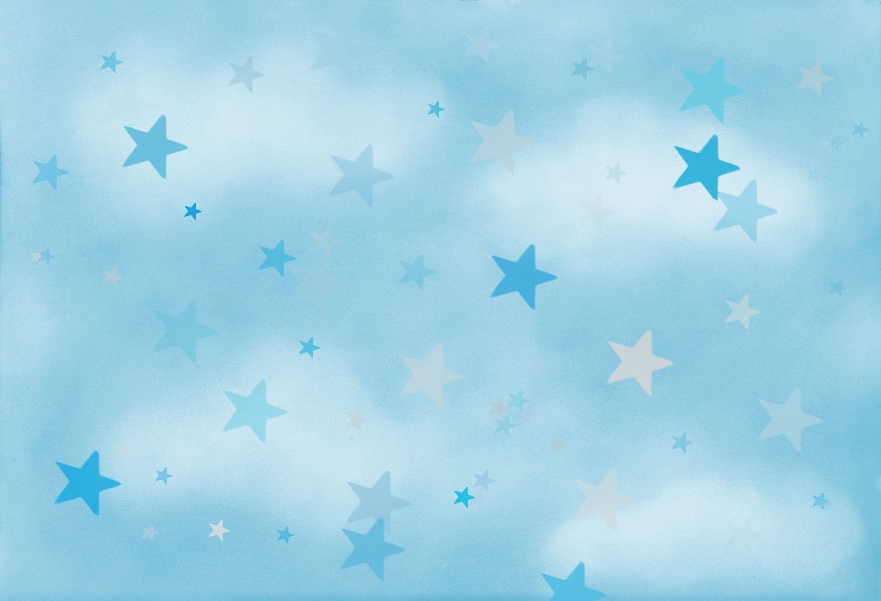 Kate Soft Skies Blue Stars Kulisse für Fotografie Entworfen von Mini MakeBelieve - Kate Backdrop.de