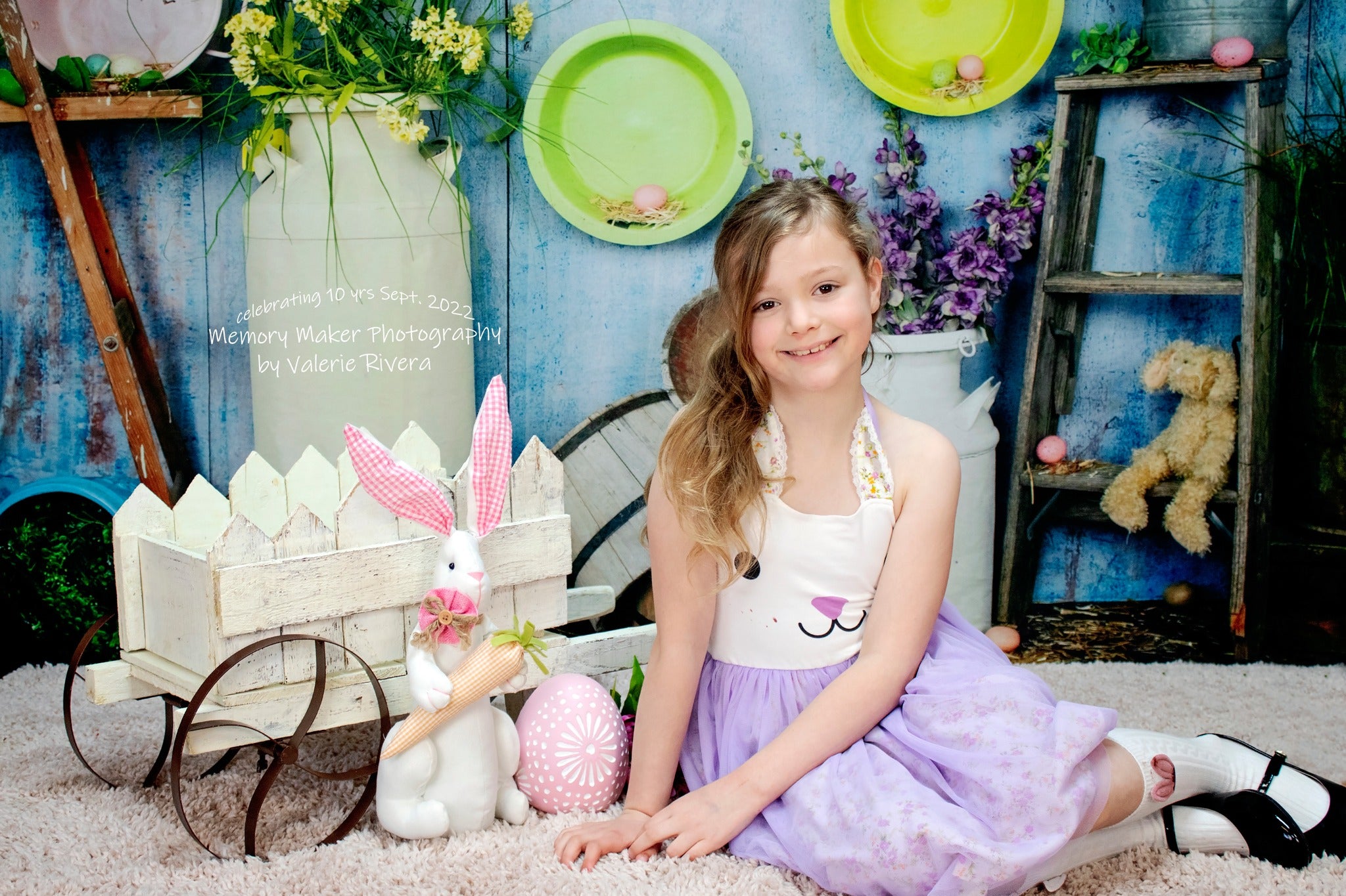 Kate Blauer Ostern Hühnerstall Hintergrund von Arica Kirby - Kate Backdrop.de