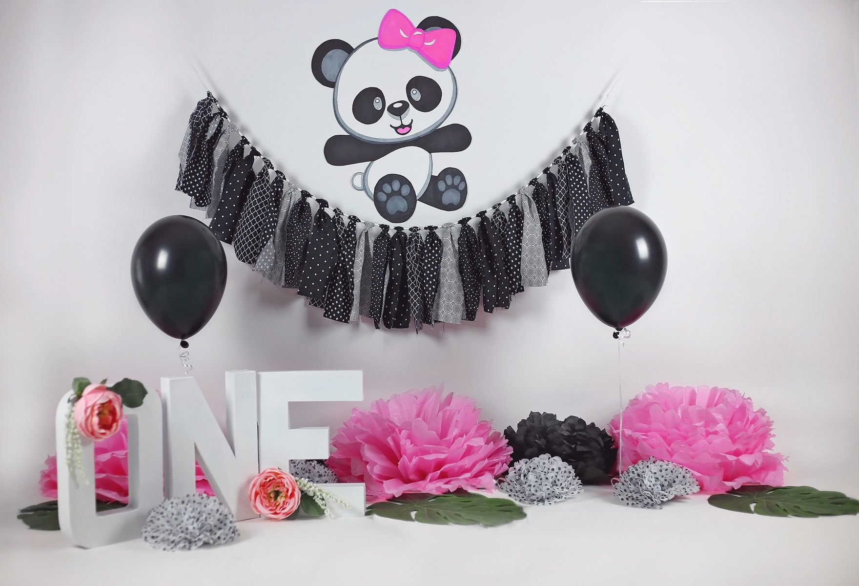 Kate Pretty Panda Geburtstagskinder Kulisse für die Fotografie entworfen von Sherie Skelly