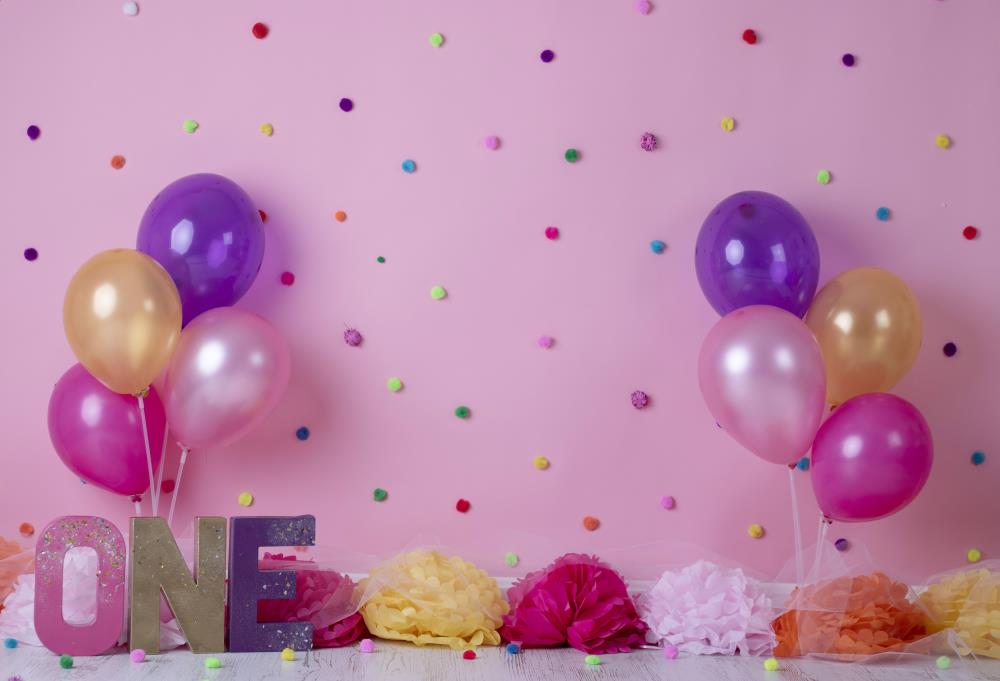 Kate Ballons Geburtstag Kinder Hintergrund für Fotografie von Erin Larkins
