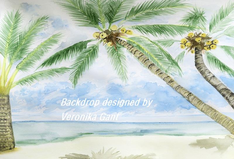 Kate Sommer Beach Backdrop entworfen von Veronika Gant - Kate Backdrop.de
