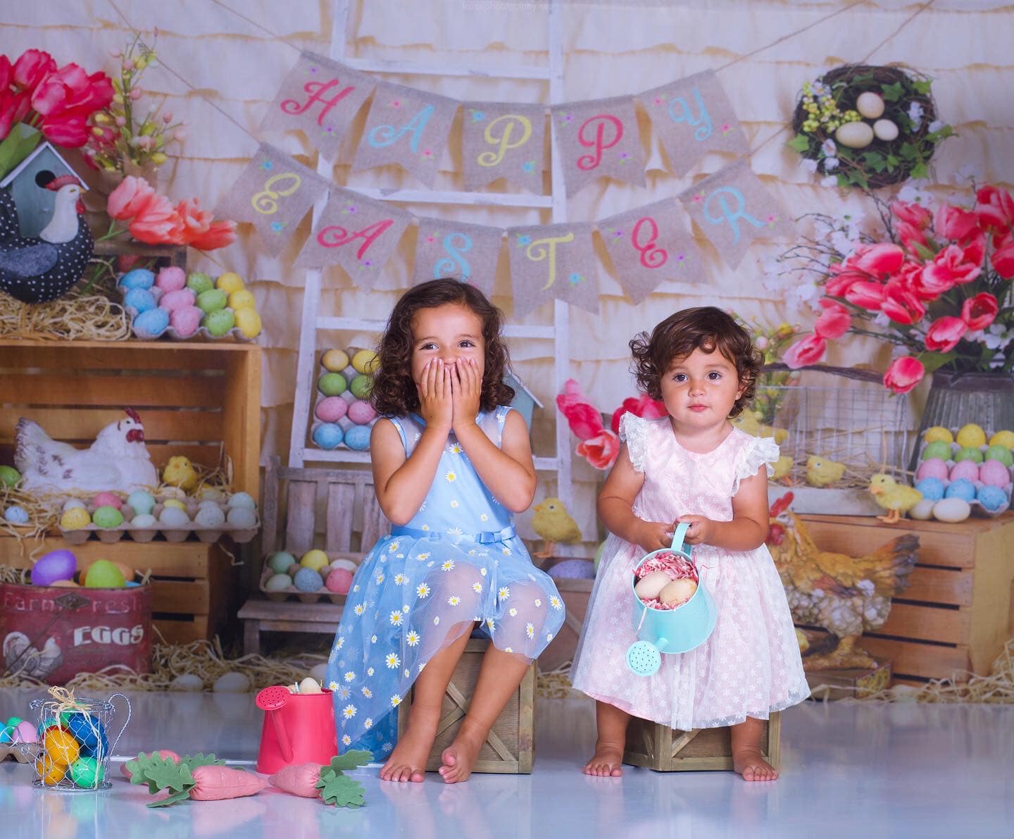 Kate Bunte Eier Fröhliche Ostern-Hintergrund - Kate Backdrop.de