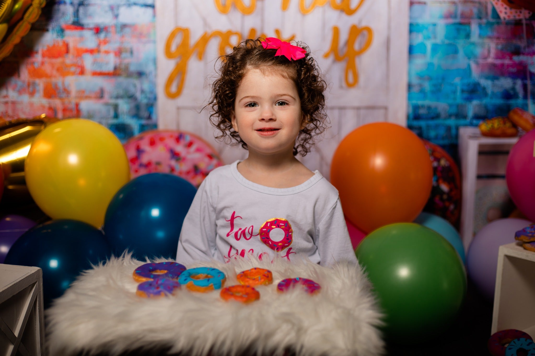 Kate weiße Tür Ballons Banner Kinder Hintergrund - Kate Backdrop.de