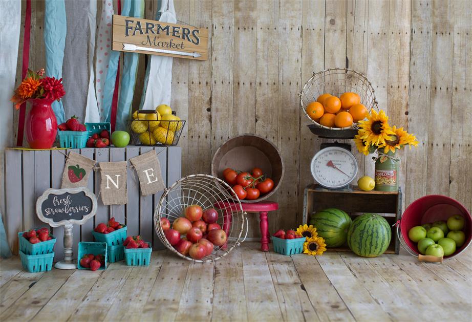 Kate Sommer Farmers Market Kulisse für Fotografie entworfen von Danette Kay Photography - Kate Backdrop.de