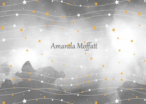 Kate Gray Clouds Star Strands Kinderhintergrund für Fotografie Entworfen von Amanda Moffatt - Kate Backdrop.de