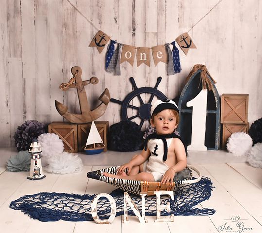 Kate Rudder Anchor Sailor Kinder Kulisse für den Sommerkuchen Smash Designed by Mandy Ringe Photography - Kate Backdrop.de