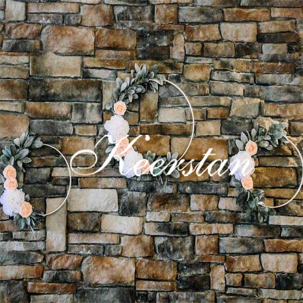 Kate Rock Stone Wall mit Garland Kulisse für Fotografie Entworfen von Keerstan Jessop - Kate Backdrop.de