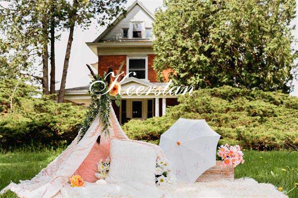 Kate Tagträumer-Picknick-Hintergrund für Fotografie Entworfen von Keerstan Jessop - Kate Backdrop.de