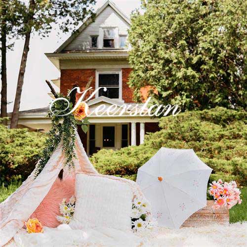 Kate Tagträumer-Picknick-Hintergrund für Fotografie Entworfen von Keerstan Jessop - Kate Backdrop.de