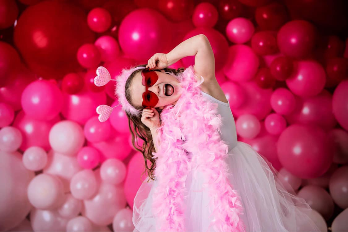 Kate Valentinstag Luftballons Wand Hintergrund für Fotografie von Mandy Ringe - Kate Backdrop.de