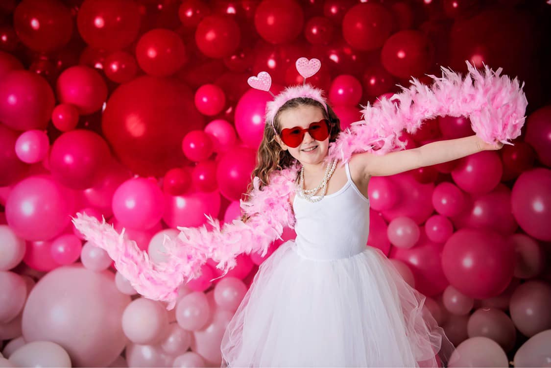Kate Valentinstag Luftballons Wand Hintergrund für Fotografie von Mandy Ringe - Kate Backdrop.de