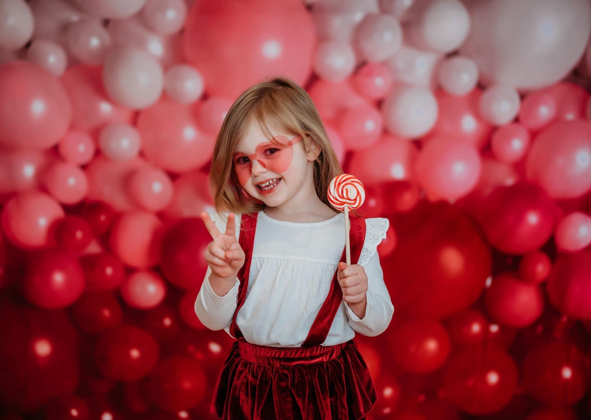 Kate Valentinstag Luftballons Wand Hintergrund für Fotografie von Mandy Ringe - Kate Backdrop.de