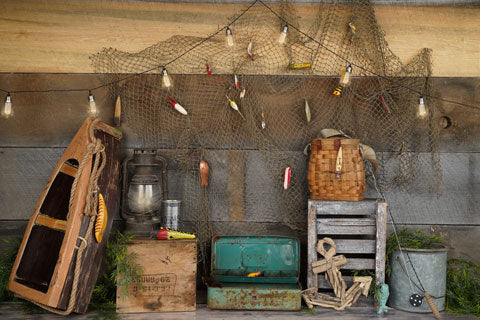 Kate Wood Gone Fishing Backdrop Entworfen von Arica Kirby - Kate Backdrop.de