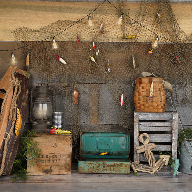 Kate Wood Gone Fishing Backdrop Entworfen von Arica Kirby - Kate Backdrop.de