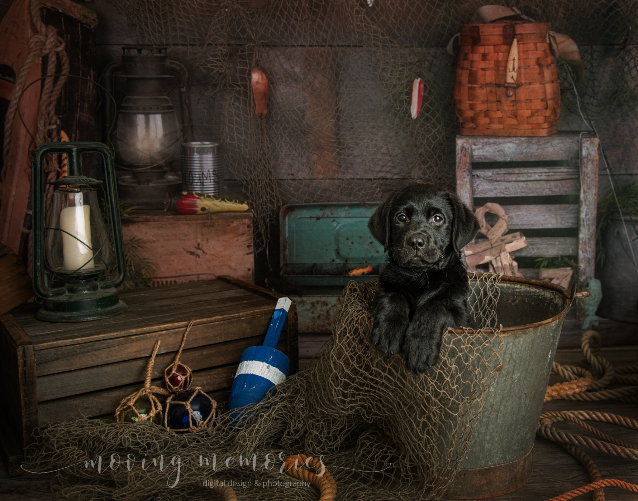 Kate Wood Gone Fishing Backdrop Entworfen von Arica Kirby - Kate Backdrop.de