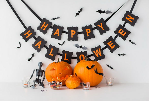 Glücklich Halloween mit Kürbisse