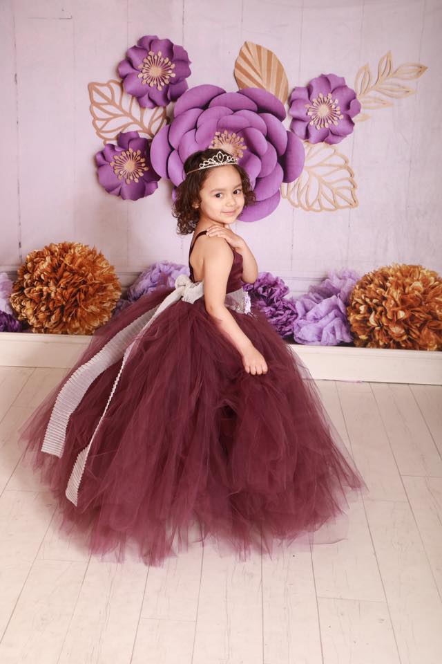 Kate Kinder Lila Eleganz Blumen Hintergrund für Fotografie Entworfen von Leila Steffens - Kate Backdrop.de