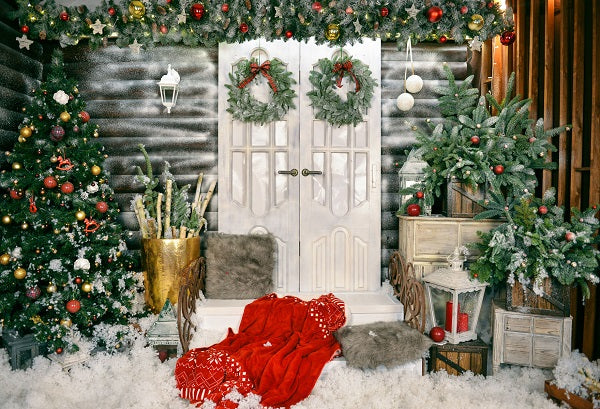 Weihnachten Weiß Von mit Dekoration Hintergrund