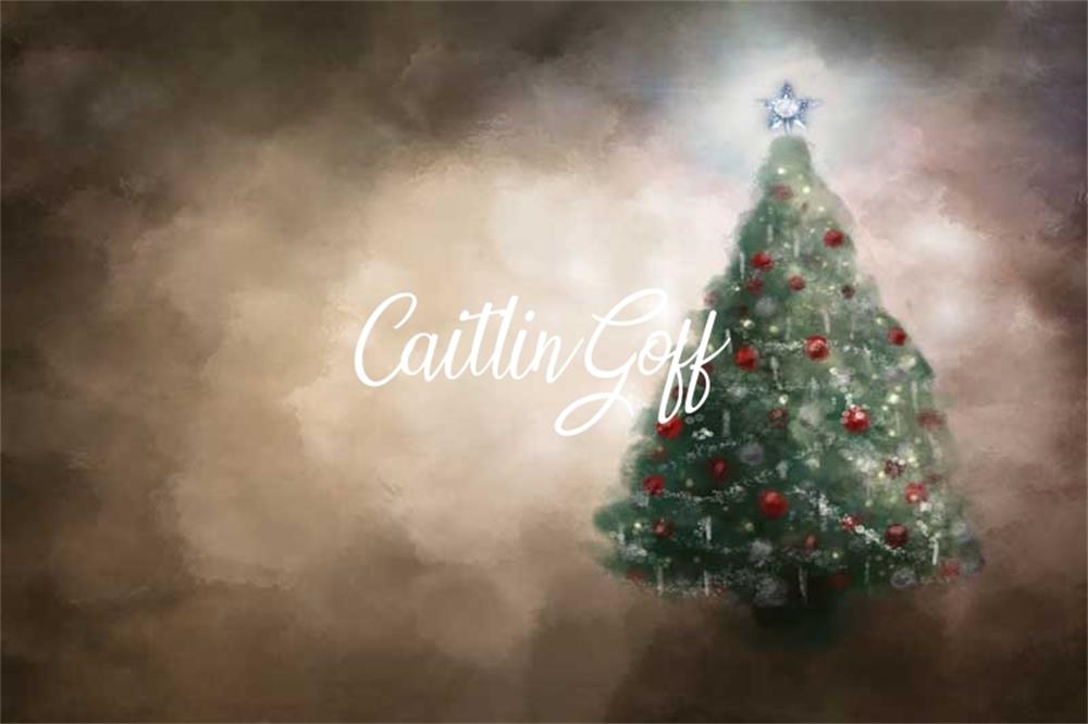 Kate Rustikal Weihnachten Von Braun Hintergrund für Fotografie Entworfen von Modest Brushes - Kate Backdrop.de