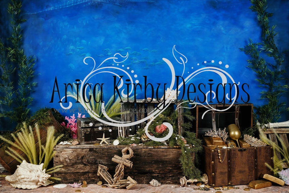 Kate Sommer unter dem Meer mit Fisch Hintergrund von Arica Kirby - Kate Backdrop.de