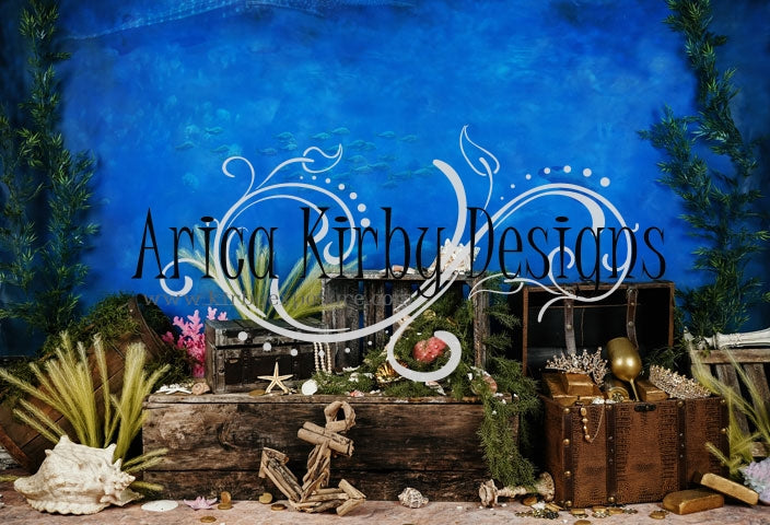 Kate Sommer unter dem Meer mit Fisch Hintergrund von Arica Kirby - Kate Backdrop.de