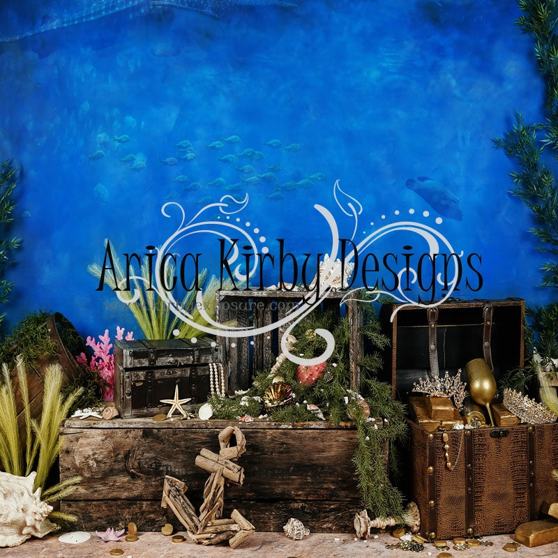 Kate Sommer unter dem Meer mit Fisch Hintergrund von Arica Kirby - Kate Backdrop.de