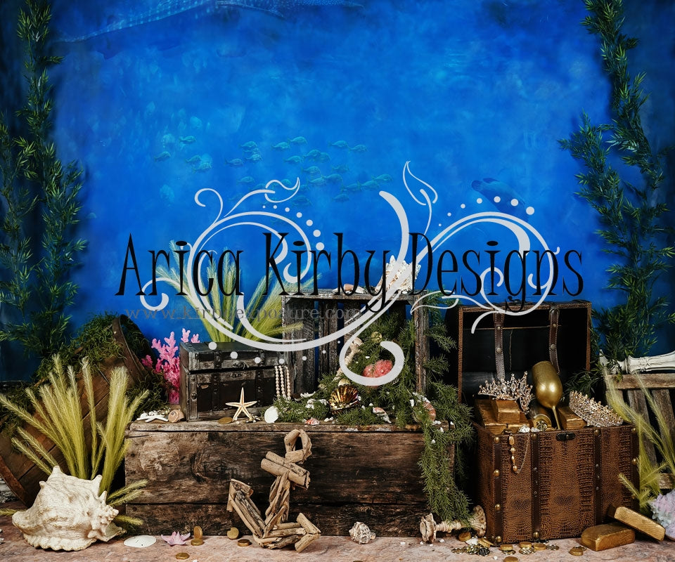 Kate Sommer unter dem Meer mit Fisch Hintergrund von Arica Kirby - Kate Backdrop.de