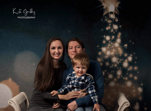 Kate Familie Liebe Bokeh Glitzer Nacht Hintergrund für Fotografie - Kate Backdrop.de
