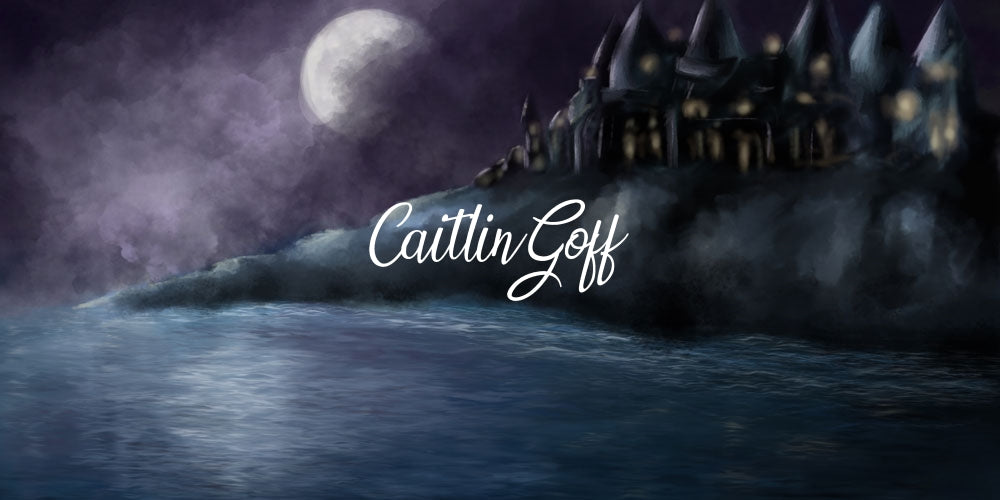 Kate Zauberin Moonlit Schloss See Hintergrund Entworfen von Modest Brushes - Kate Backdrop.de
