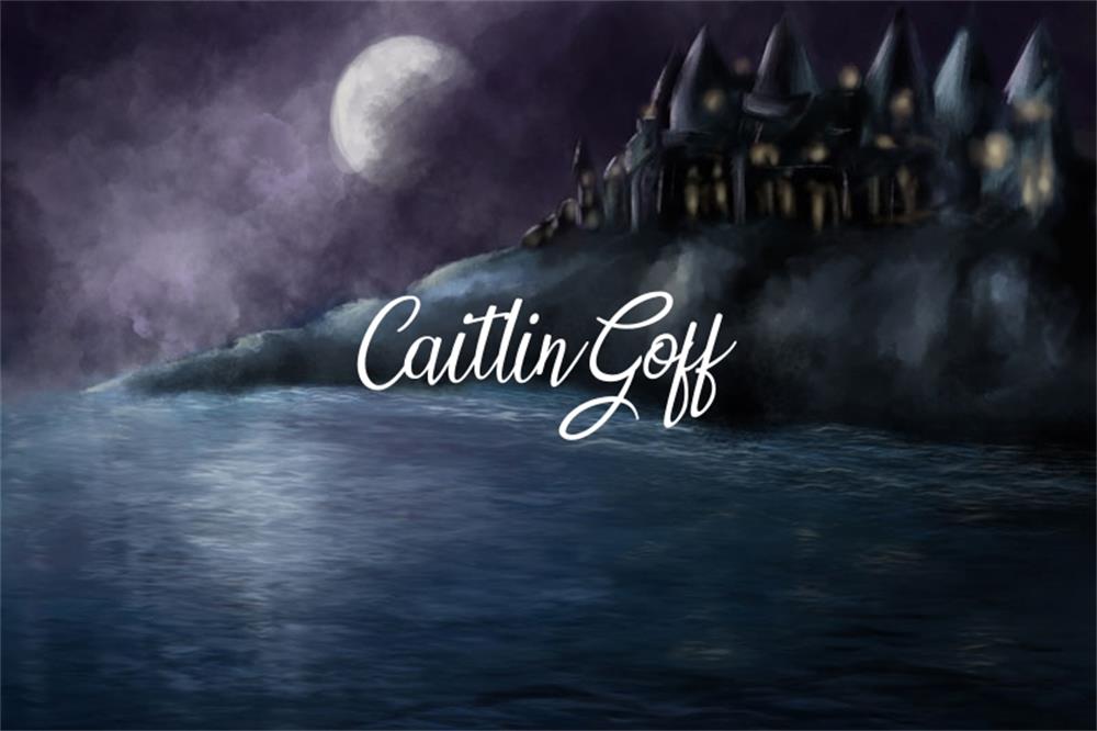 Kate Zauberin Moonlit Schloss See Hintergrund Entworfen von Modest Brushes - Kate Backdrop.de